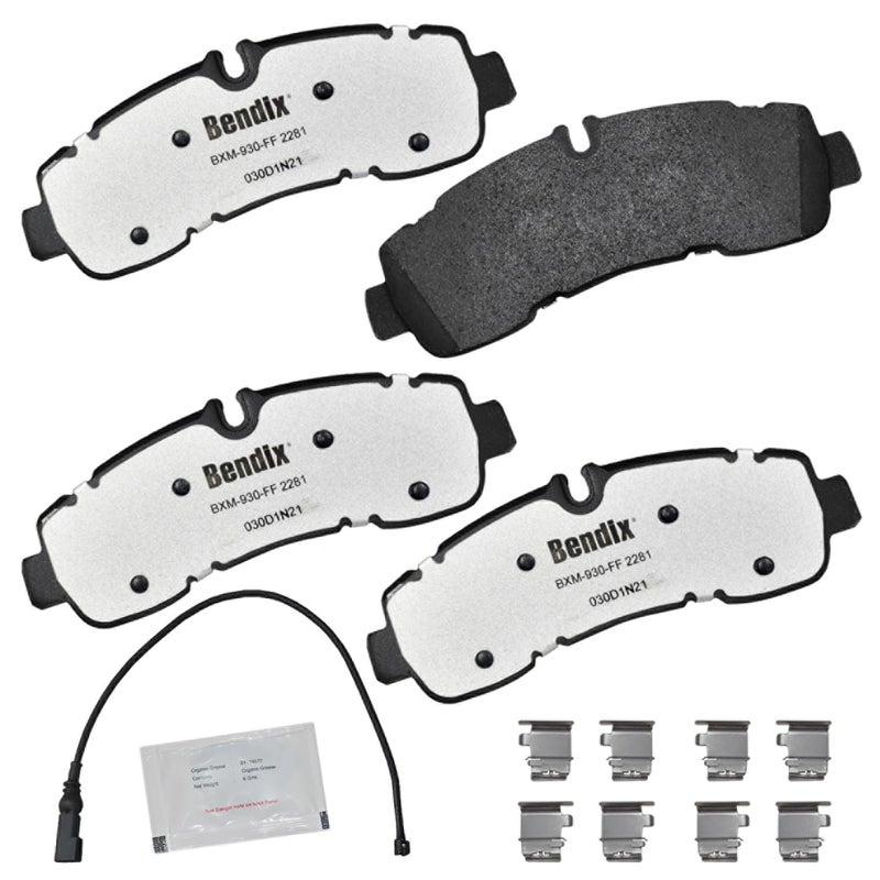 Bendix Fleet Metlok MKD2281FM Semi-Metallic Rear Brake Pads for Ford Transit 2020, Transit-250 2020, Transit-350 2021-2020, Transit-350 HD 2023-2021 - Image 1